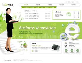 韩国科技企业公司网站PSD网页模板