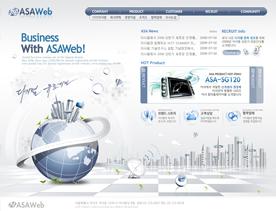 韩国互联网科技企业网站PSD模板