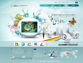 韩国综艺娱乐TV节目网站PSD模板