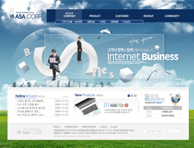 韩国科技企业上市公司网站PSD模板