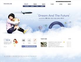 韩国少儿教育网站PSD模板