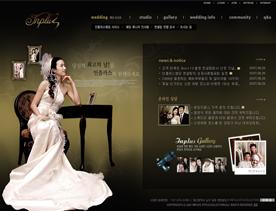 韩国时尚婚纱摄影网站PSD模板-新娘-婚庆素材