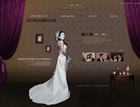韩国婚纱摄影婚庆行业网站PSD模板-舞台帷幕
