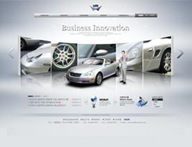 汽车品牌展示销售网站PSD模板