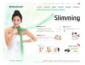 韩国女性保健瑜伽健身网站PSD模板