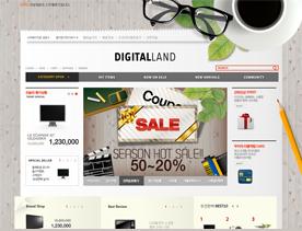 韩国电脑IT显示器产品电子商务B2B销售平台网站PSD
