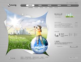 冲出来的景色！韩国房地产数据分析类网站PSD模板