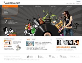 疯狂的音乐节！韩国摇滚DJ民谣音乐节网站PSD模板下载