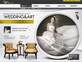 韩国女性婚纱摄影写真影楼网站PSD模版下载