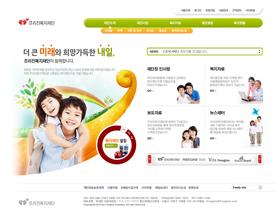 韩国亲子类儿童教育网站PSD模板下载