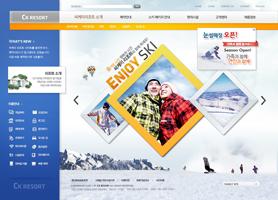 韩国旅游度假类网页PSD模板下载