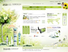 韩国科技企业展示PSD模板网页下载