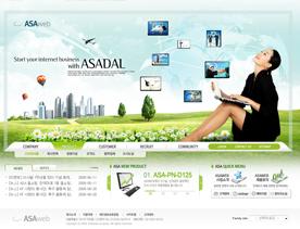 韩国电脑科技产品展示PSD网页设计模板