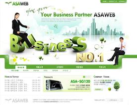 韩国职场商务企业网站PSD模板