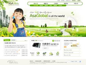 韩国可爱儿童教育类网页PSD模板