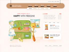 韩国儿童营养美食烹饪知识网页PSD网页下载