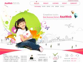 韩国儿童宝宝教育网站PSD