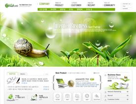 韩国漂亮企业公司集团网站PSD模板