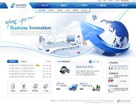韩国数据分析资讯服务公司网站PSD模板下载