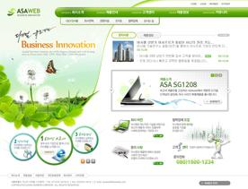 韩国通用企业公司网站PSD模板下载