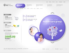 韩国简洁干净的企业网站PSD模板