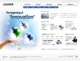 韩国商务科技产品展示企业网站PSD下载