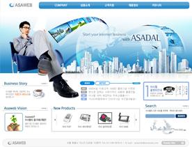 韩国企业集团公司网站PSD模板下载
