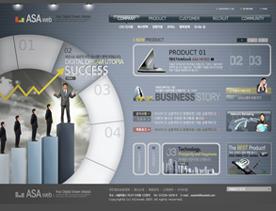 韩国数据分析公司商务网站PSD模板