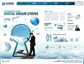 韩国服务类行业商务网站PSD设计欣赏