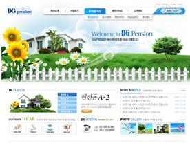 韩国花园式建筑企业网站PSD模板
