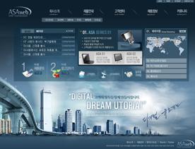 韩国电子公司企业产品展示平台网站PSD模板
