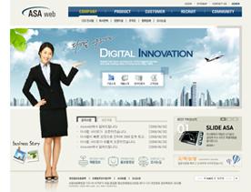 韩国科技公司网站网页设计PSD模板下载