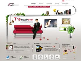 韩国个性排版设计-科技企业网站PSD模板