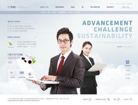 韩国财经商务类企业网站PSD模板