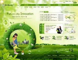 韩国空气净化设备企业集团网站PSD模板
