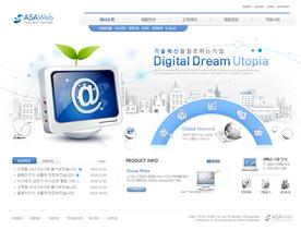 韩国IT互联网企业公司网站PSD模板