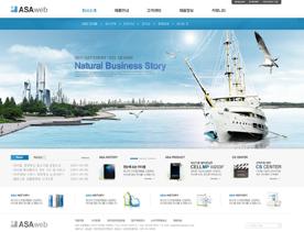 韩国海运物流企业类网站PSD模板-轮船|游艇