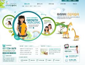 我的乐园！韩国儿童娱乐锻炼网站PSD模版下载